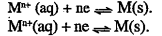 Derive the Nernst equation of electrode potential at 25^circC for the electrode reaction,