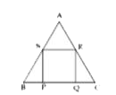 DeltaABC एक समबाहु त्रिभुज है। इसके अंतर्गत एक वर्ग PQRS चित्रानुसार स्थापित किया जाता है तो निम्न में से कौनसा विकल्प सही है?