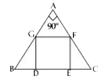 चित्रानुसार DEFG एक वर्ग तथा angleBAC=90^(@)      निम्न मे कौन-सा सही है।