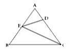 दिए गए निम्न चित्र में, यदि AD = DE = EC = BC हो, तो angleA : angleB =