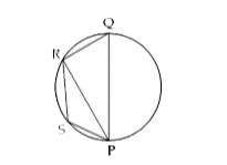 In the given figure, anglePSR=105^(@) and PQ is the diameter of the circle. What is the value (in degrees) of angleQPR?