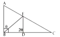 In the given figure, find angle angleAEB. If Angle angleB is the right angle of  triangle ABC and D is the mid point of side BC.
