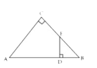 In the given figure, It is given that angleC=90^(@). AD = DB, DE is perpendicular to AB = 20 cm. and AC = 12 cm. The area of quadrilateral ADEC is?