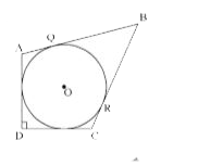 In the above figure there is an incircle in quadrilateral ABCD. BC = 38 cm, QB = 27 cm, DC = 25 cm and AD | DC. What is the radius of the circle?