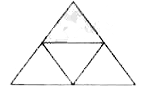 The number of ways in which the diagram in Figure can be coloured so that each of the smaller triangle is painted with one of the three colours yellow, pink or green and no two adjacent regions are painted with the same colour, is