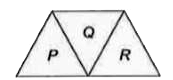 A given ray of light suffers minimum deviation in an equilateral prism P. Additional prisms Q and R of identical shape and of same material as P are now added as shown in figure. The ray will now suffer