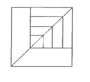 In each of the following questions a square transparent sheet with a pattern is given. Find out from amongst the four alternatives as to how the pattern would appear when the sheet is folded at the dotted line.   Transparent sheet