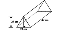 Find the volume of the following triangular prism