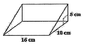 Find the volume of the triangular prism shown in the diagram.