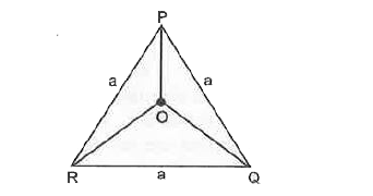 Three persons P, Q, R are at the three comers of an equilateral triangle of each side 1. They start moving simultaneously with velocity v such that Pathways moves towards Q Q always moves towards R and R always moves towards P. After what time they would meet each other at O?