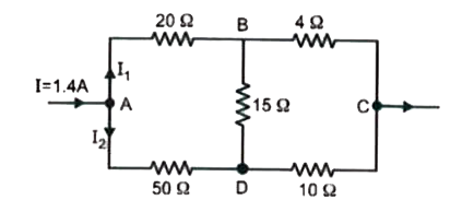 In the following figure the current through 4Omega resistor is :