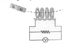 A magnet is made to oscillate with a particular frequency passing through a coil as shown in figure. The time variation of the magnitude of emf generated across the coil during one cycle is: