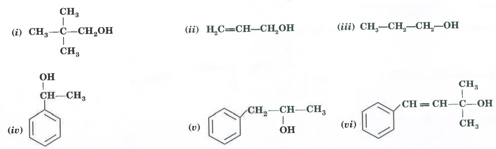 Identify allylic alcohols in the above examples.