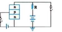 An n-p-n tansistor circuit is show below       The arrangement represent a