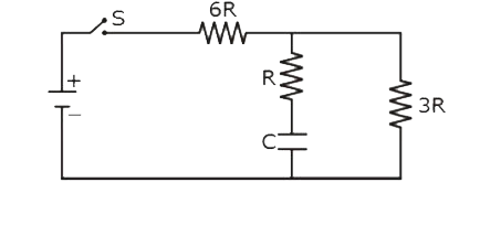 For the given circuit shown in figure below, Time constant is