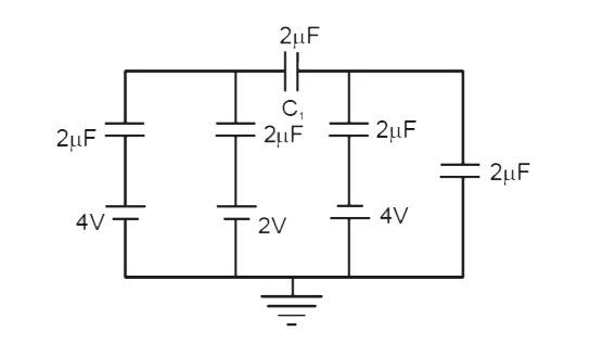 Find voltage  across capacitor C1