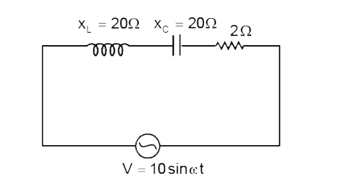 In following LCR circuit find Z, i(t), V(OC) , V(OL) at resonace frequency