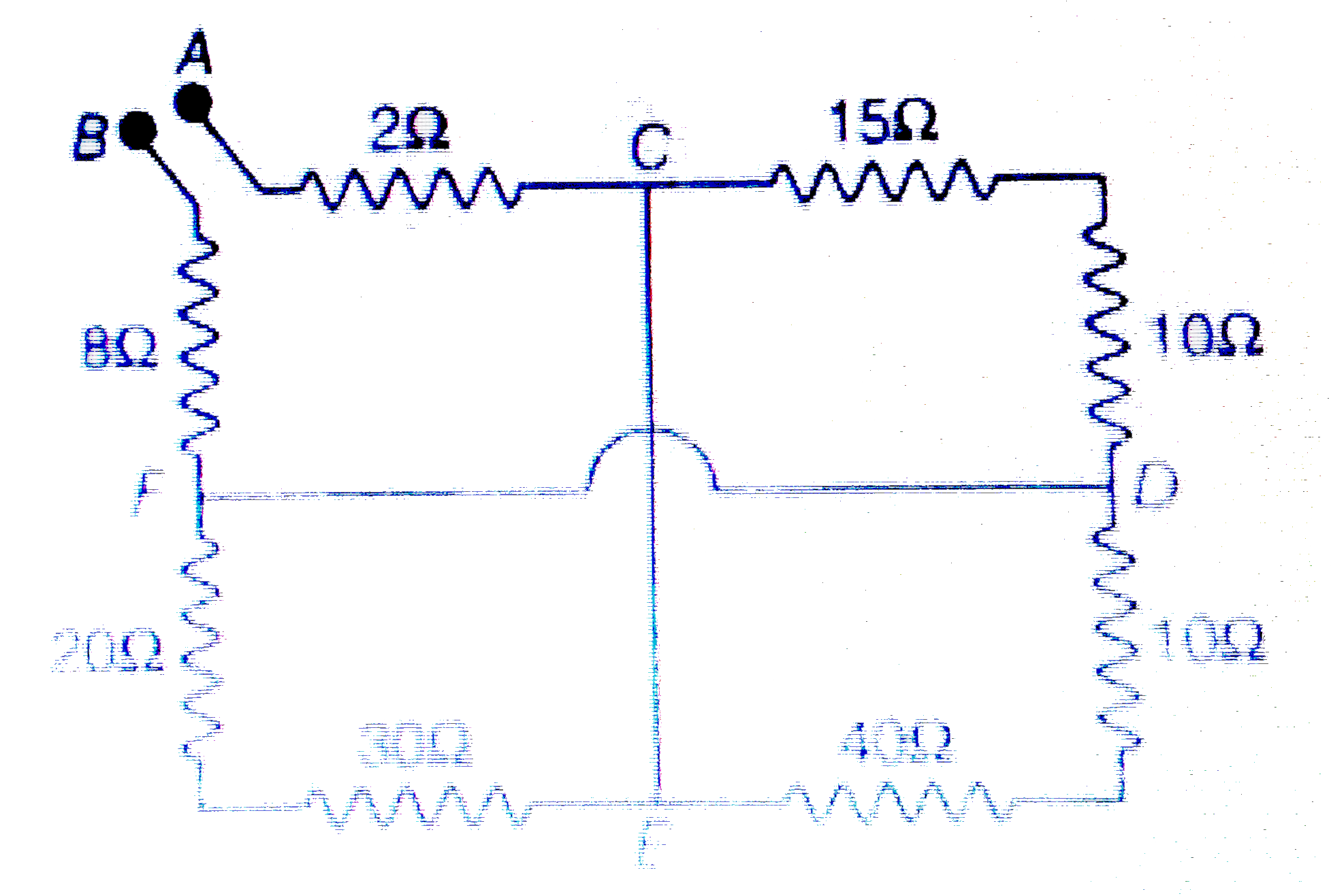 the-equivalent-resistance-between-points-a-and-b-is