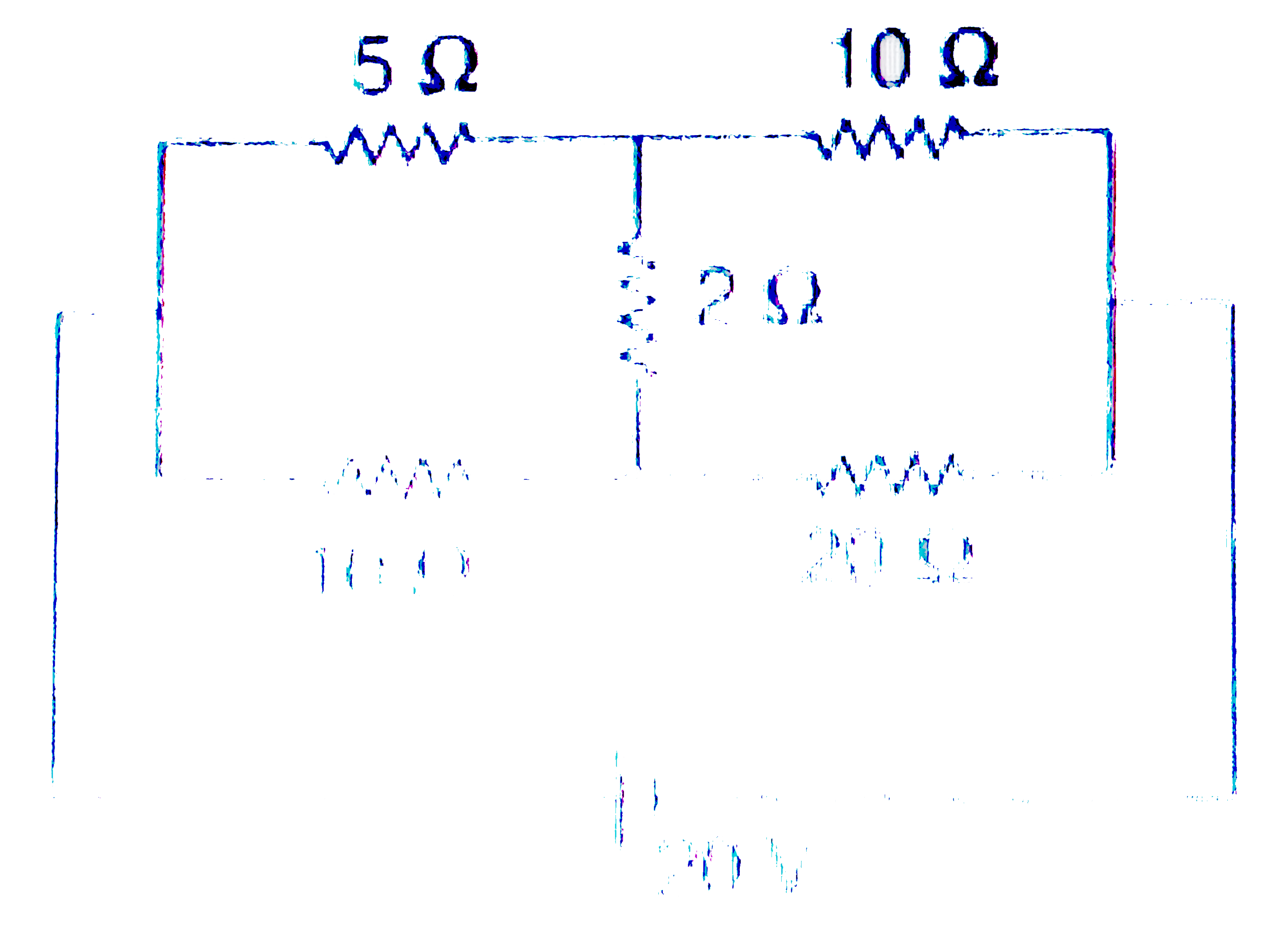 the current developed in a real conductor is given I=aV^(1//2), where V is the  potential difference  acid the conductor. When it is connected with resistance of R Omega  in series with a battery of  6 volt shown in the figure , the power developed in conductor is twice the power generated in resistance of R Omega . find the value of  R.
