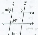 यदि l ।।m  हैं , तो निम्नलिखित आकृतियों में से प्रत्येक में x का मान ज्ञात कीजिये।