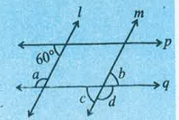 l||m, p||q a,b,c,d ज्ञात कीजिए