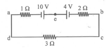 What is the magnitude and direction of the current in the following circuit ?