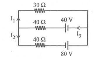 What is the value of the current I(1) in the given circuit ?