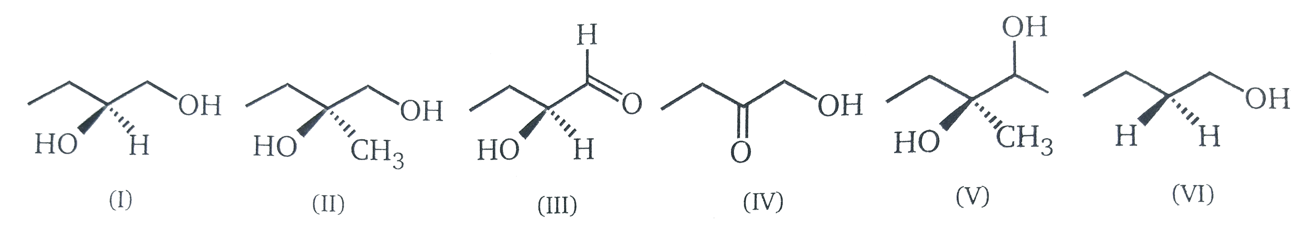 Which of the following compounds contain at least one secondary alcohol ?