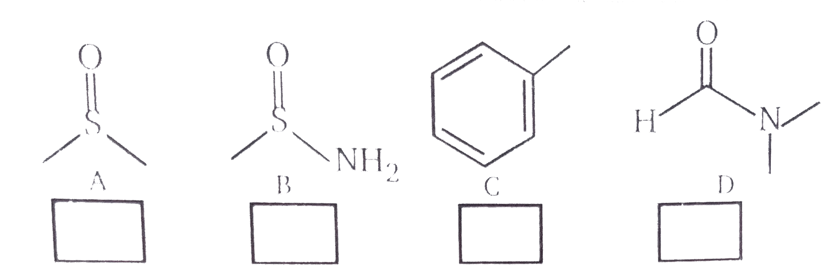 Identify the following solvents as polar protic (PP) , polar aprotic (PA), nono-polar protic (NPP) or non-polar aprotic (NPA)