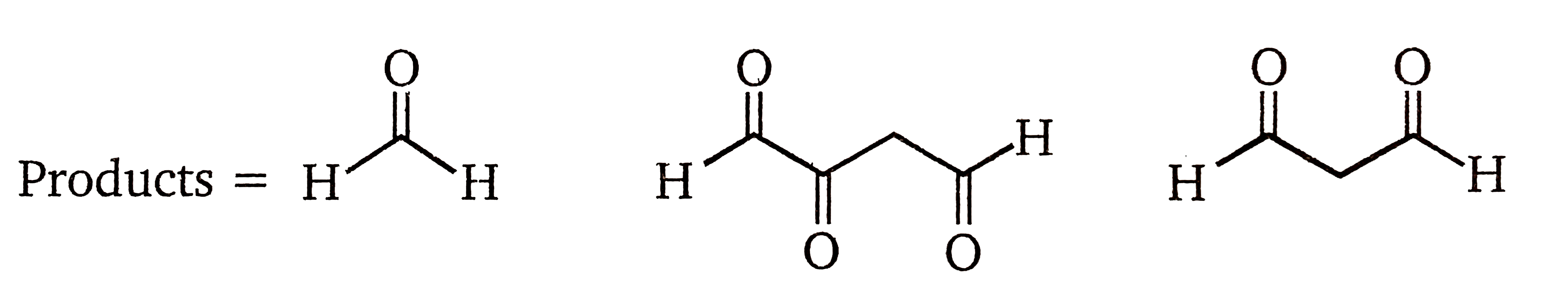 A triene is treated with ozone followed by zinc in acetic acid to give the following three products. What is the structure of the triene?
