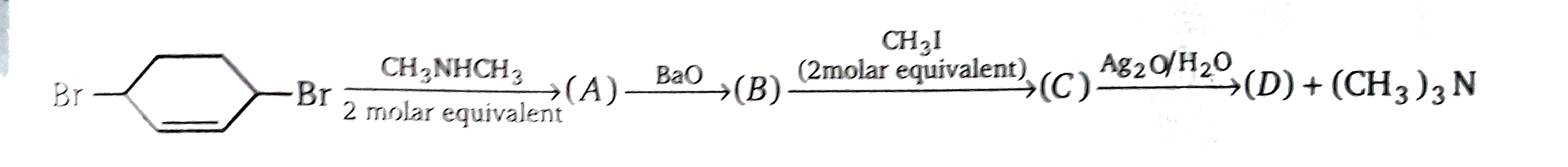 End product (D) in the given sequence is: