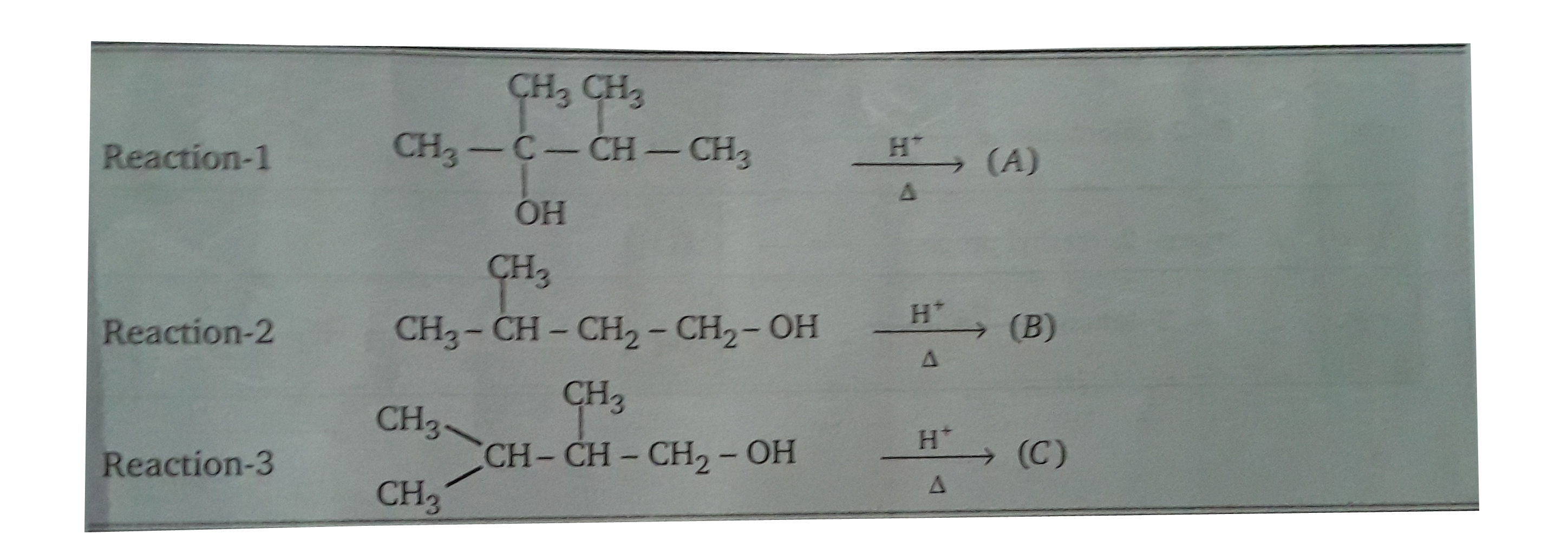sum of alpha -hydrogen is (A+B+C=)