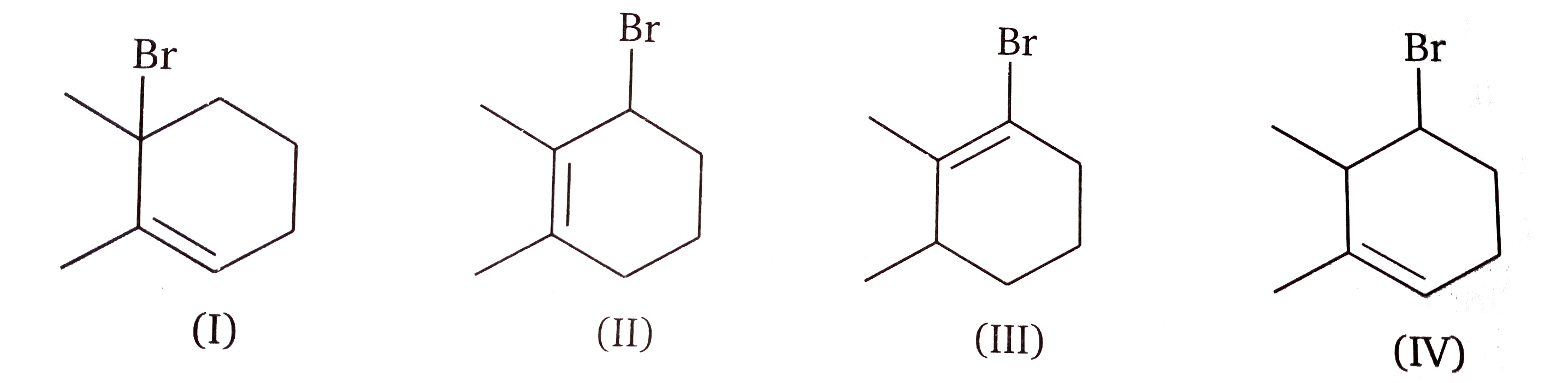 What is the sum of positions assigned to bromine while numbering the Parent Chain in the below compounds?