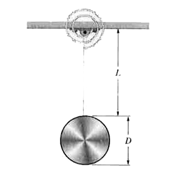 In Fig 15.25, a 5.00 kg dish of diameter D= 42.0 cm is supported by a rod of length L = 76.0 cm and negligible mass that is pivoted at its end. (a) With the massless torsion spring unconnected, what is the period of oscillation? (b) With the torsion spring connected, the rod is vertical at equilibrium. What is the torsion constant of the spring if the period of oscillation has been decreased by 0.500s?
