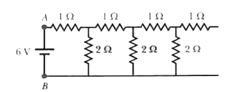 An infinite ladder is constructed with 1 Omega and 2 Omega resistors as shown in Fig 27-49. Find the effective resistance between the points A and B.