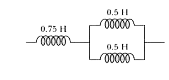 Calculate the resultant inductance of the three inductances that are connected as shown in the following figure.