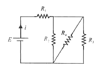 In the circuit given E = 6.0 V, R(1) - 100 ohms R(2) =   R(3) = 50 ohms R(4) = 75 ohms. The equivalent resistance of the circuit, in ohms, is