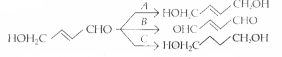The reagents A, B and C respectively are