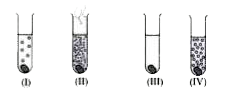 Metals in general have a tendency to evolve hydrogen gas o reacting with acids. In the activity series the metals that are placed above hydrogen evolve the gas on reaction with acids while the metals placed below hydrogen do not evolve the gas on reaction with acids. these metals are regarded as inactive metals. metals placed at the bottom of the series are called noble metals.   Pieces of copper, lead, aluminium and zinc are added to dilute hydrochloric acid. which of the following test tubes most likely contains zinc ?