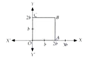 If side of the square OABC is 2b units, then coordinates of B are