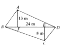 The diagonal of a quadrilateral shaped field is 24 m and the perpendiculars dropped on it from the remaining opposite vertices are 8 m and 13 m. Find the area of the field.
