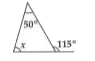 Find the value of the unknown interior angle x in the following figures :