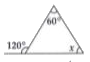 Find the value of the unknown interior angle x in the following figures :