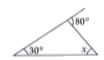 Find the value of the unknown interior angle x in the following figures :