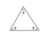 Find the value of unknown x in the following diagrams :