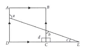 In the figure , if angled  is a right angle , then   anglea+angleb =