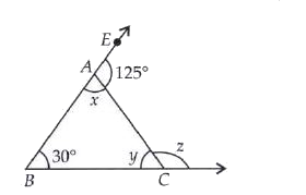 Find the value of z in the given figure .