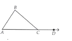 angle A and angleB  are the interior opposite angles of angleBCD in DeltaABC . Which of these statements is true ?