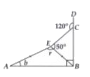 In the figure , BCD is a straight line angleEAB = angle EBA and angle ABC = 90^(@)  . Find the value of r .