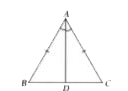 In the adjoining figure, DeltaABC is an isosceles triangle in which AB = AC and AD is the bisector of angleA. Prove that:      DeltaADB~=DeltaADC